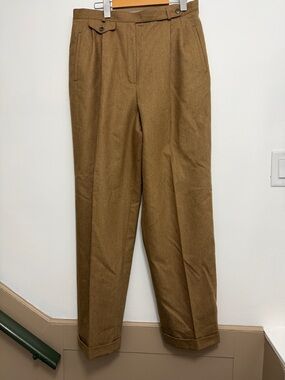 Lauren Ralph Lauren Camel/Tan Wool Tailored Trousers